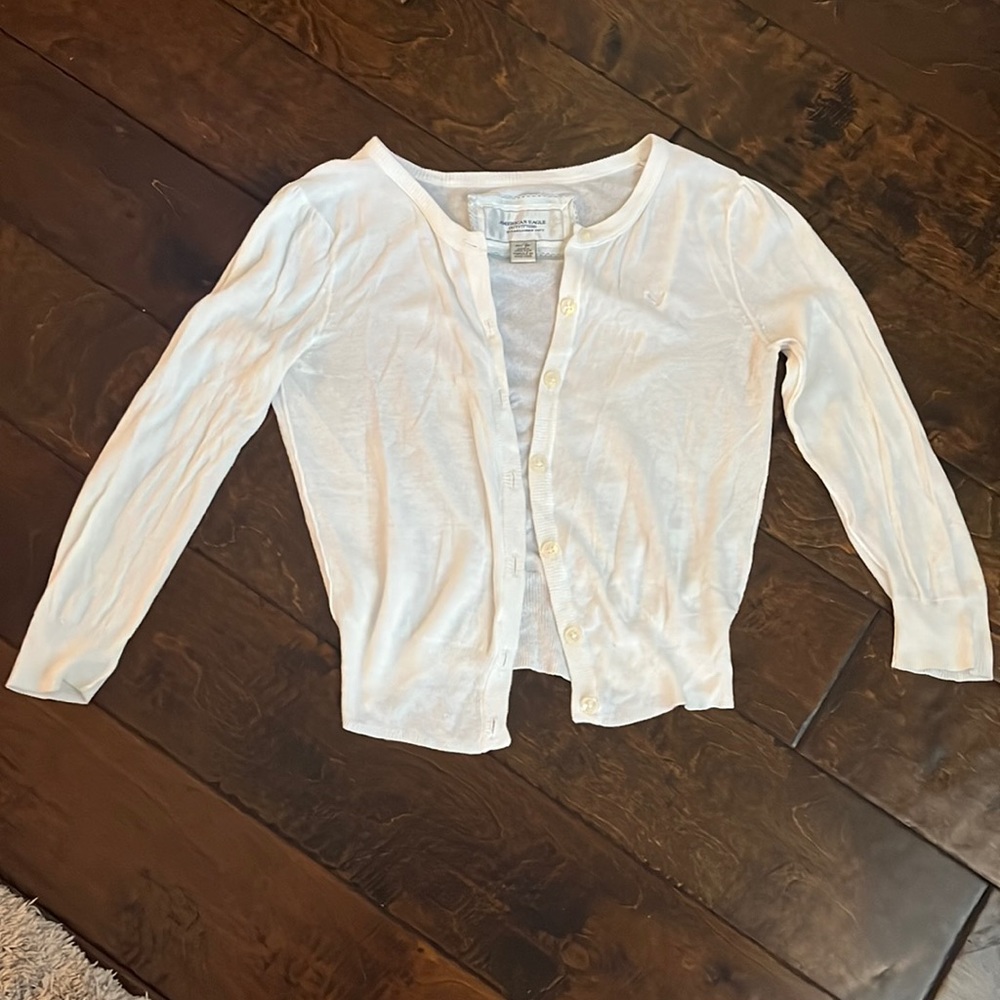 American eagle white sweater
